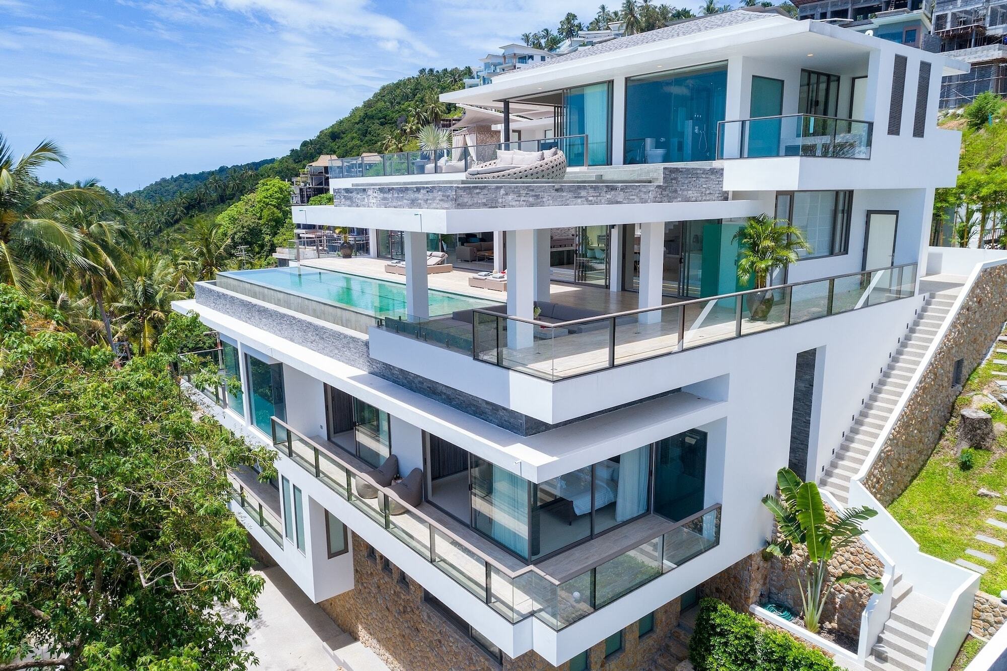 Villa One - New Luxury Sea View Villa Chaweng Beach Exteriör bild
